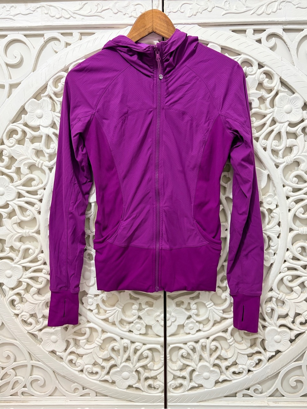 Lululemon In Flux Jacket Purple Reversible Hooded Full Zip Size 6